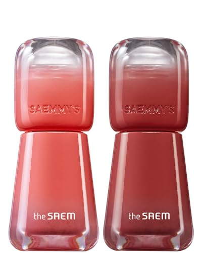 THESAEM Saemmy's Ade Shot Tint (01, 06) - Korean Lip Titnt, Water Gel Lip Stain with Plump Glowy Moisturizing Finish, Buildable Radiant Gloss, Long-Lasting Comfort, 0.1 fl.oz.