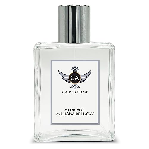 CA Perfume Impression of Paco Millionaire Lucky For Men Replica Fragrance Dupes Eau de Parfum Spray Bottle 3.4 Fl Oz/100ml-X1