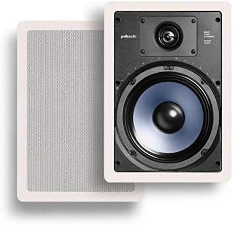Polk Audio RC85i 2-Way Premium in-Wall 8" Speakers (Pair) | Perfect for Damp and Humid Indoor/Outdoor Placement (White, Paintable Grille)(Pack of 2)