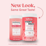 Bellway Super Fiber Powder + Collagen, Sugar-Free Psyllium Husk Powder with Hydrolyzed Collagen Peptides for Gut Health, Healthy Skin, Nails, Bones & Joints, Strawberry Lemonade (11.46 oz)