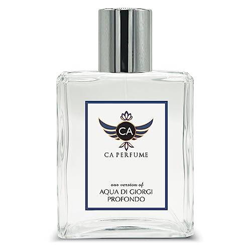 CA Perfume Impression of Aqua Di Giorgi Profondo For Men Replica Fragrance Dupes Eau de Parfum Spray Bottle 3.4 Fl Oz/100ml-X1