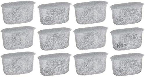NRP 12-Pack Coffee Water Cartridges Activated Charcoal Filter Compatible for CUISINART Coffeemaker DCC-RWF, Kenmore Drip, Delonghi, Capresso