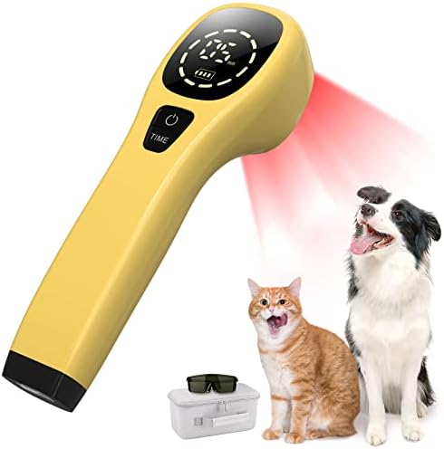 Portable Red Light Therapy for Dogs, Handheld Cold Laser Therapy Vet Device & Infrared Light Therapy for Pet, Muscle & Joint Pain Relief from Dog Arthritis
