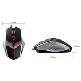 TL80 Termin8r Ultra-Core Laser Gaming Mouse | Light Strike (LK) Optical Switch & Scroll - Shift Lever and 8 Programmable Buttons with Advanced Macros - X'Glide Armored Mouse Feet - USB