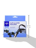 Medline Walker Cup and Cane Holder, Black - Pack of 6, Essential Mobility Aid Accessory for Walkers and Canes, Ideal for Medical Patients, Hospitals, and Nursing Homes