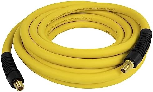 DeWalt DXCM012-0200 3/8” x 25’ Premium Rubber Hose, Yellow