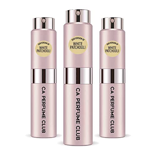 CA Perfume Impression of T. Ford White Patchouli For Women Replica Version Fragrance Dupes Concentrated Long Lasting Eau de Parfum Spray Refillable Atomizer Bottle 0.27 Fl Oz-X3