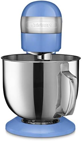 Cuisinart Stand Mixer, 12 Speed, 5.5 Quart Stainless Steel Bowl, Chef’s Whisk, Mixing Paddle, Dough Hook, Splash Guard w/ Pour Spout, Robin's Egg, SM-50TQ