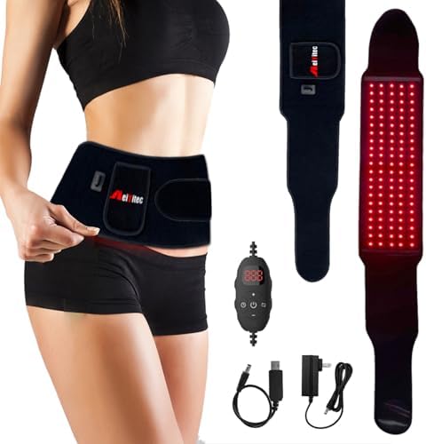 Red Light Therapy Wrap Belt for Body Shoulder Waist Muscle Knee Leg Pain Relief Relax，660nm&850nm Near Infrared Light Therapy Timer Remote Control