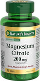 Nature's Bounty Magnesium Citrate 210mg, 75 Tablets