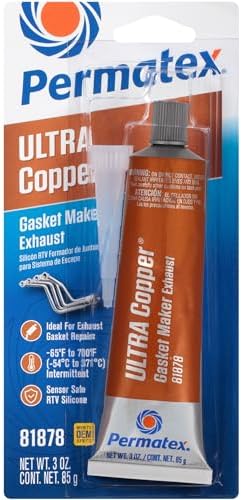 Permatex 81878 Ultra Copper Maximum Temperature RTV Silicone Gasket Maker, 3 oz. Tube