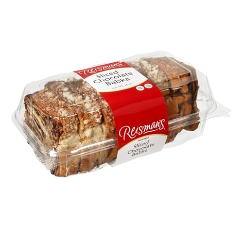 Reisman's Bakery Chocolate Babka Cake, Fresh Dessert, Nut-Free and Dairy-Free Chocolate Cake, OU Kosher-Certified Babka Bread, Pack of 4