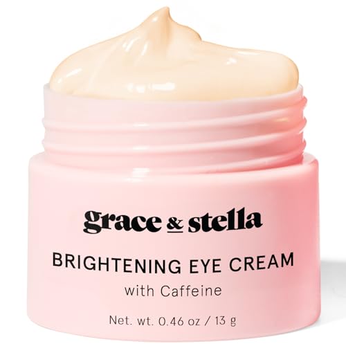 Grace & Stella Under Eye Cream - Caffeine Anti Aging & Brightening - Dark Circles, Wrinkles, Puffiness & Bags - Made in USA, Vegan (0.46 oz/13 g)