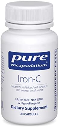Pure Encapsulations Iron-C | Iron and Vitamin C Supplement to Support Muscle Function, Red Blood Cell Function, and Energy* | 30 Capsules