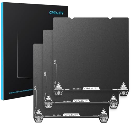 Official Creality Ender 3 V3 SE Build Plate 3PCS 235x235 mm Original Textured Ender 3 V3 SE Bed Plate Magnetic Flexible Spring Steel Build Plate for Ender 3 V3 SE/Ender 3 V3/Ender 3 V3 KE/K1/K1C