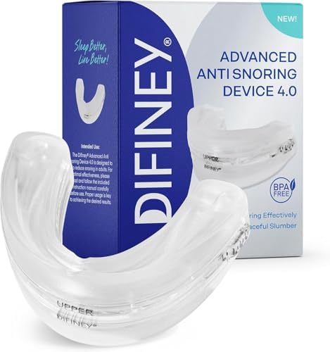 Advanced Anti Snoring Device 4.0: Anti Snoring Mouthpiece Device Mouth Guard - Effective Anti Snore Solution for Men and Women - Customizable Adjustable Comfortable - Clear