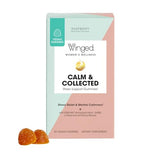Winged Wellness Calm & Collected - Stress Support Gummies - Contains KSM-66 Ashwagandha, L-Theanine, GABA, and Passionflower - Vegan Gummy, Raspberry Flavor - 42 Count