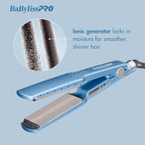 BaBylissPRO Nano Titanium Ionic Flat Iron Hair Straightener, 1/4" Hair Straightener Iron for Smooth, Shiny, Frizz- Free Hair and All Hair Types