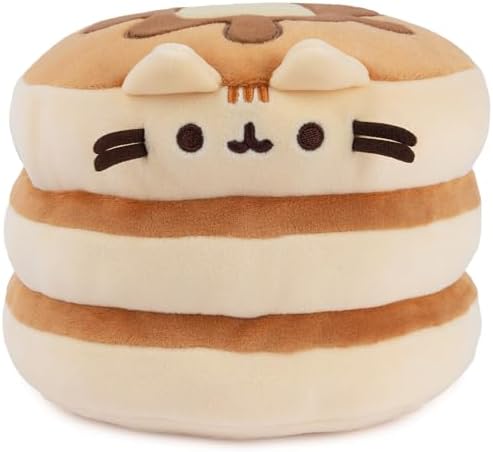 GUND Pusheen The Cat Pancake Squisheen Plush, Squishy Toy Stuffed Animal for Ages 8 and Up, Brown, 6”