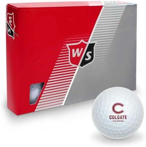 Collegiate Design 520 Wilson Golf Balls 12 Pack, Regulation Size Full Color Premium Golf Balls Collection