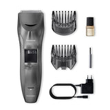 Panasonic Performance Hair Clippers with 2 Attachments and Adjustable Length Settings, Corded or Cordless Trimmer for Hair and Beard - ER-GC63-H (Silver)