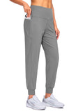 Viodia Women's Joggers with Pockets High Waisted Athletic Workout Yoga Jogger Pants for Women Tapered Sweatpants Light Grey