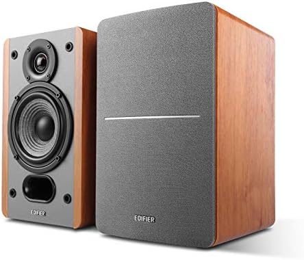 Edifier P12 Passive Bookshelf Speaker - 2-Way Speakers with Built-in Wall-Mount Bracket - Wood Color, Pair - Needs Amplifier or Receiver to Operate