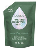 Puracy Foaming Hand Soap Refill, 98.6% Plant-Based, Sulfate-Free Natural Foam Hand Wash Refills, Gently Scented with Real (Cucumber & Mint 48 Ounce)