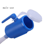 testyu Urinal for Men, 2000ML Unisex Urinal bottle Reusable Plastic Large Pee Bottle with Hose Screw Lid Clean Brush Thick Female Potty Container Jar for Car Home Toilet Travel Camping