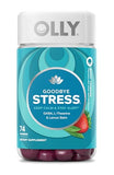 OLLY Goodbye Stress Gummy, GABA, L-Theanine, Lemon Balm, Stress Relief Supplement, Berry - 74 Count