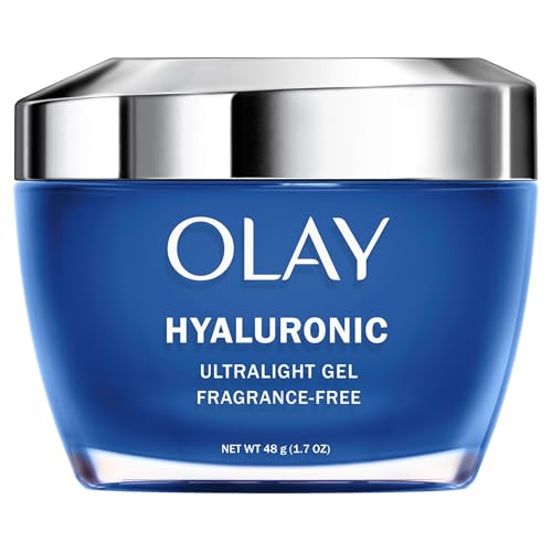 Olay Hyaluronic Acid + Peptide 24 Gel Face Moisturizer, 1.7 oz Hydrating Face Gel Moisturizer for Dry Skin with Hyaluronic Acid and Niacinamide