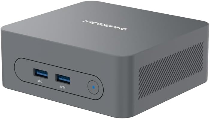 MOREFINE M8 Mini PC, 12th Gen Alder Lake N100(up to 3.4GHz) 16GB DDR4 RAM 512GB NVME M.2 SSD, Mini Computers Support 4K Dual Display/USB3.2/WiFi 5/BT4.2/1000Mbps LAN/WOL Home