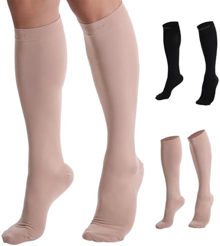 Doc Miller Closed Toe Compression Socks for Women and Men, 30-40 mmHg Medical Compression Socks