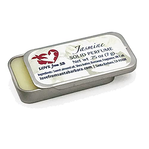 Compact Personal Solid Perfume | Convenient, fits in your purse or travel bag | Luxurious Artisan Spa Gift (Jasmine)