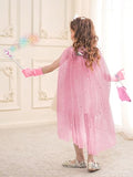 Popsunny Light Up Princess Dress Up Cape Costume for Girls 3 4 5 6 Years Old, Kids Birthday Christmas Halloween Party Gift Pink