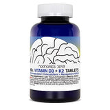 Nootropics Depot Vitamin D3 + K2 with Vitamin C Tablets | 60 Count | Cholecalciferol + Menaquinone-4 (MK-4) | Mood, & Bone Health | Healthy Calcium Absorption