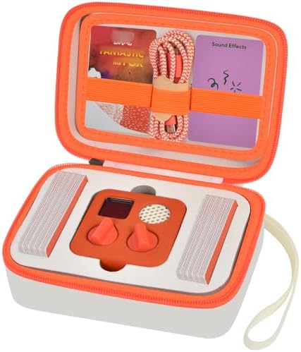 Case Compatible with Yoto Mini Kids Bluetooth Audio Player, Travel Storage Holder for Children’s Speaker Plays Stories Music Podcast Radio Cards - Case Only (White)