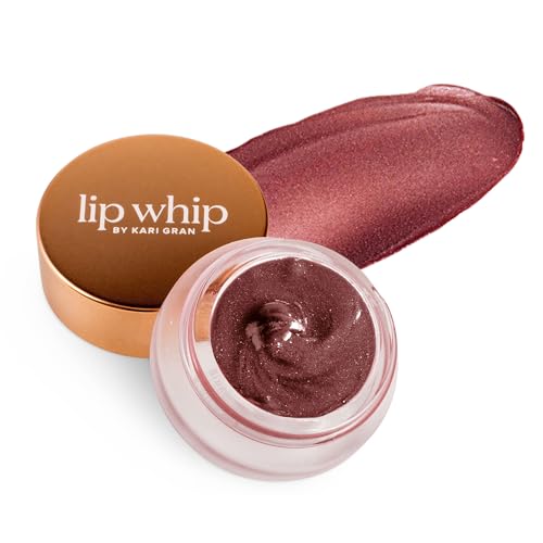 Kari Gran Lip Whip | Moisturizing Lip Balm with Organic Oils | Clear Glossy Sheen + Peppermint | Rich Buttery Texture, Hydrates & Protects | Non-GMO, Organic Ingredients, Made in USA (Marsala)