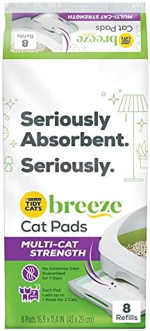 Purina Tidy Cats Breeze Multi-Cat Pads Refill Pack, Count of 8, 18.88 OZ