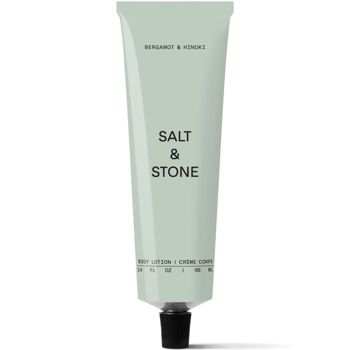 Salt & Stone Body Lotion | Scented Daily Body Lotion for Women & Men | Hydrates, Nourishes & Softens Skin | Restores Dry Skin | Fast-Absorbing | Cruelty-Free & Vegan (100 ml) (Bergamont & Hinoki)