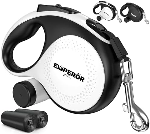 Emperor Pets 26 ft Retractable Leash for Large Dogs - Up to 110lbs, Heavy Duty, Aura BW26