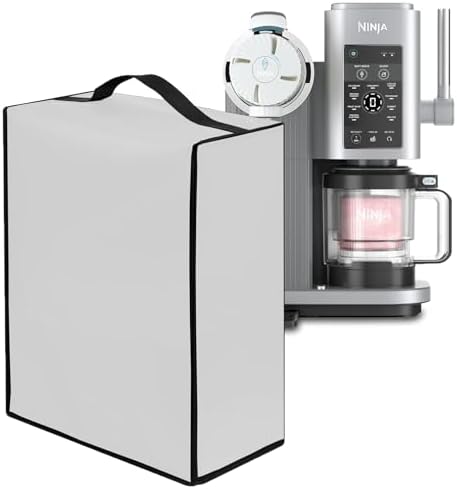 Ice Cream Maker Cover for Ninja CREAMi Ice Cream Maker Heavy Duty Waterproof Dust Protective Frozen Treat Maker Cover Compatible for Ninja Swirl by CREAMi Ice Cream and Soft Serve Maker NC701 (Grey)