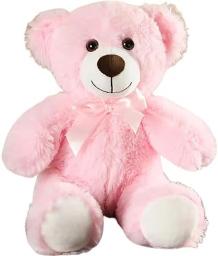 Teddy Bear Plush Toy, 13.5 inch Teddy Bear Stuffed Animal Christmas Birthday Valentine's Day Gifts for Kids Girl Friends（Pink）