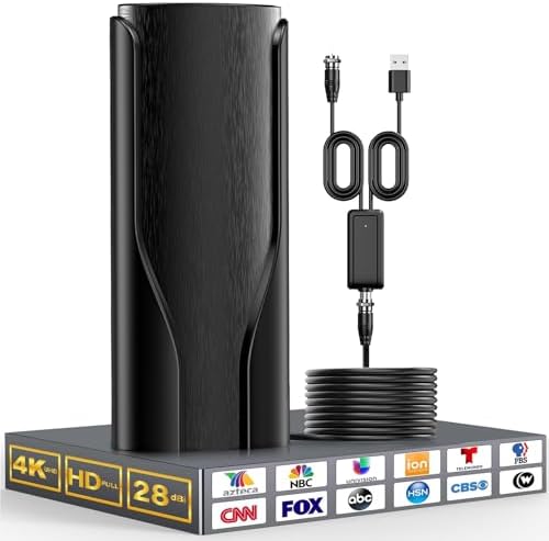 Strongest TV Antenna Indoor, Digital Antenna for Smart TV, 1100+ Miles Long Range TV Antenna for Local Channels, HD Antenna Supports 8K, 4K, 1080P