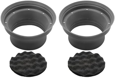RECOIL SPB65 Foldable Silicone 6.5” Car Speaker Baffle Kits with Egg Crate Foam for Sound Quality Improvement and Speaker Protection One Pair