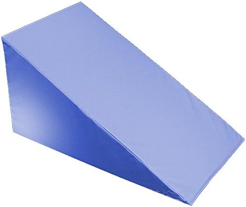 MoonRest 7”, 10”, 12”- inch Foam Bed Wedge Zippered Cover/Pillow Replacement Cover (24" x 24" x 12", Blue)
