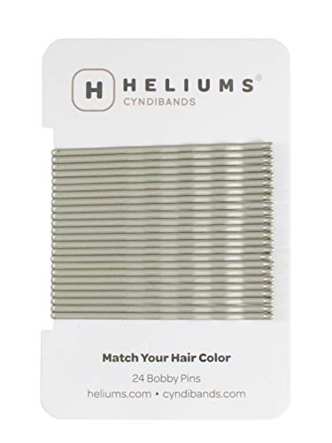 Heliums Extra Long Bobby Pins - Silver Gray - 24 Pack, 2.5 Inch Wavy Hair Pins