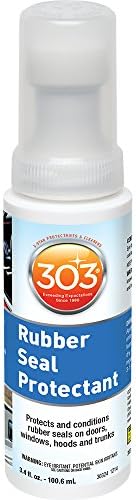 303 Products Rubber Seal Protectant – Protects & Conditions Seals on Doors, Windows, Hoods, Trunks | Rejuvenates Color & Flexibility of Old & Dry Seals | Weatherproofing & UV Protection, 3.4 fl.oz