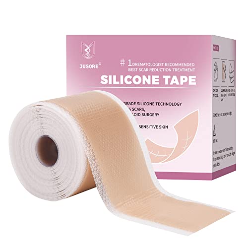 Silicone Scar Sheets - (1.6" x 120" Roll) Advanced Professional Medical Treatment for Scar Reduction, Painless Scar Removal Sheets for Surgical Scars, C-Section, Burns, Keloids