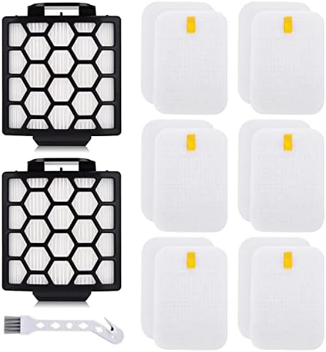 Replacement Filter for Shark Navigator Zero-M Pet Pro ZU102 ZU60 ZU62 ZU62C NV150 NV150C NV151 NV251 Rotator Pet NV255 Upright Vacuum, 2 HEPA + 6 Foam Felt Filters, Part # 1238FT60 & 1239FT60
